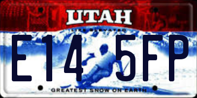 UT license plate E145FP