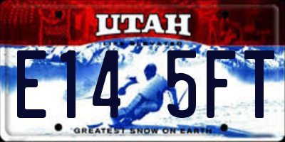 UT license plate E145FT