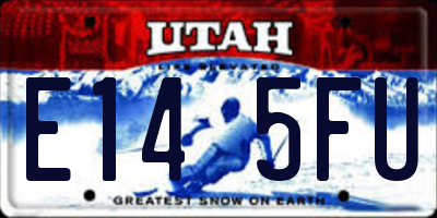 UT license plate E145FU
