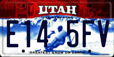 UT license plate E145FV