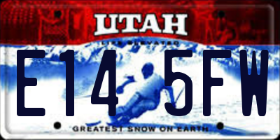 UT license plate E145FW