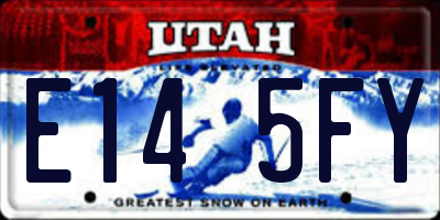 UT license plate E145FY