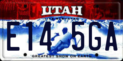 UT license plate E145GA