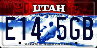 UT license plate E145GB