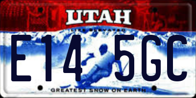 UT license plate E145GC