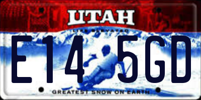 UT license plate E145GD
