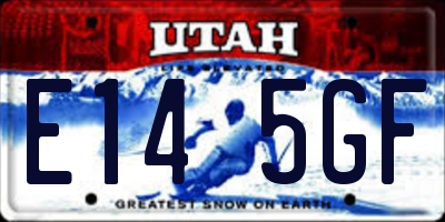 UT license plate E145GF