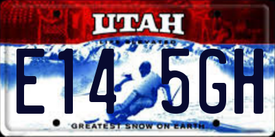 UT license plate E145GH
