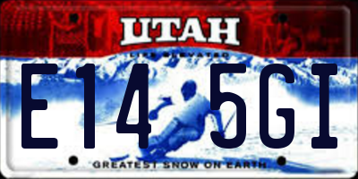 UT license plate E145GI