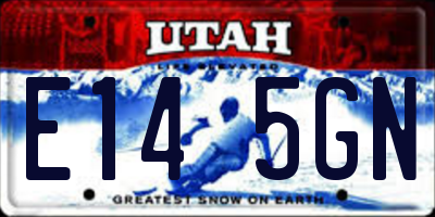 UT license plate E145GN
