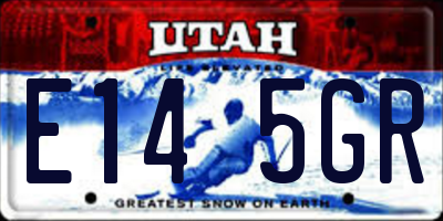 UT license plate E145GR