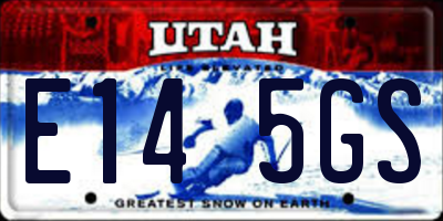UT license plate E145GS