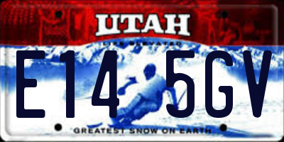 UT license plate E145GV