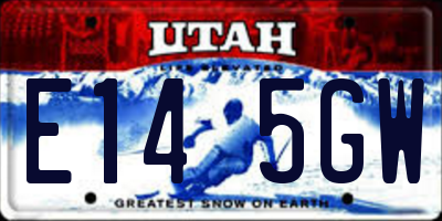 UT license plate E145GW