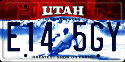 UT license plate E145GY