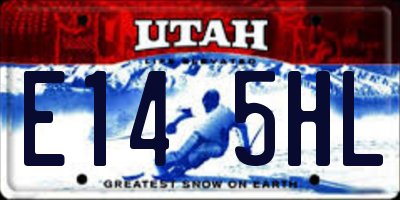 UT license plate E145HL