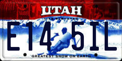 UT license plate E145IL
