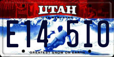 UT license plate E145IO