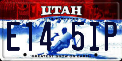 UT license plate E145IP