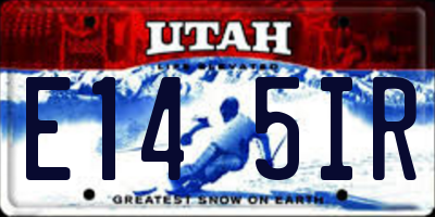 UT license plate E145IR