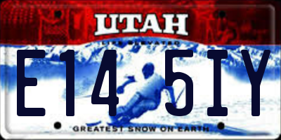 UT license plate E145IY