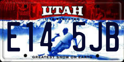 UT license plate E145JB