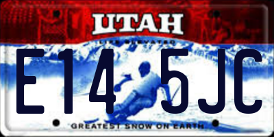 UT license plate E145JC