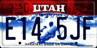UT license plate E145JF