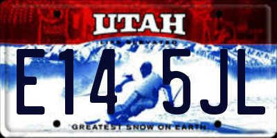 UT license plate E145JL