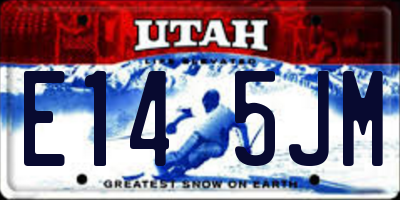 UT license plate E145JM