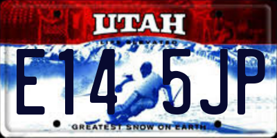 UT license plate E145JP