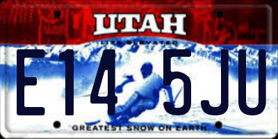 UT license plate E145JU