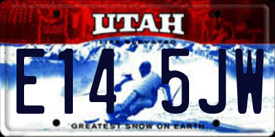 UT license plate E145JW