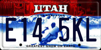 UT license plate E145KL