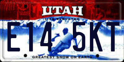 UT license plate E145KT