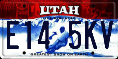 UT license plate E145KV