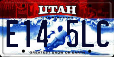 UT license plate E145LC