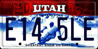 UT license plate E145LE