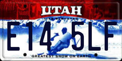 UT license plate E145LF