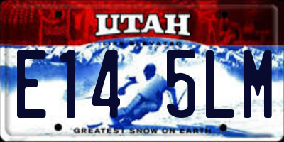 UT license plate E145LM