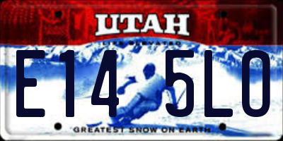UT license plate E145LO