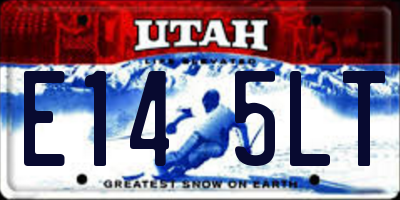 UT license plate E145LT