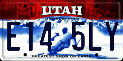 UT license plate E145LY