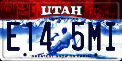 UT license plate E145MI