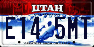 UT license plate E145MT