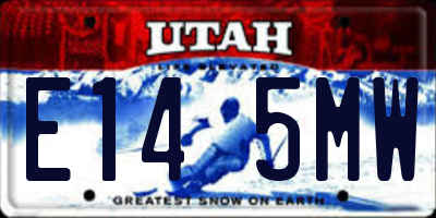 UT license plate E145MW