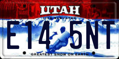 UT license plate E145NT
