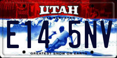 UT license plate E145NV