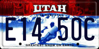 UT license plate E145OC