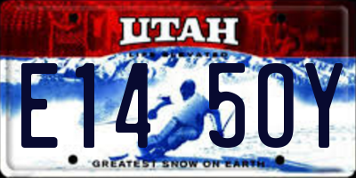 UT license plate E145OY